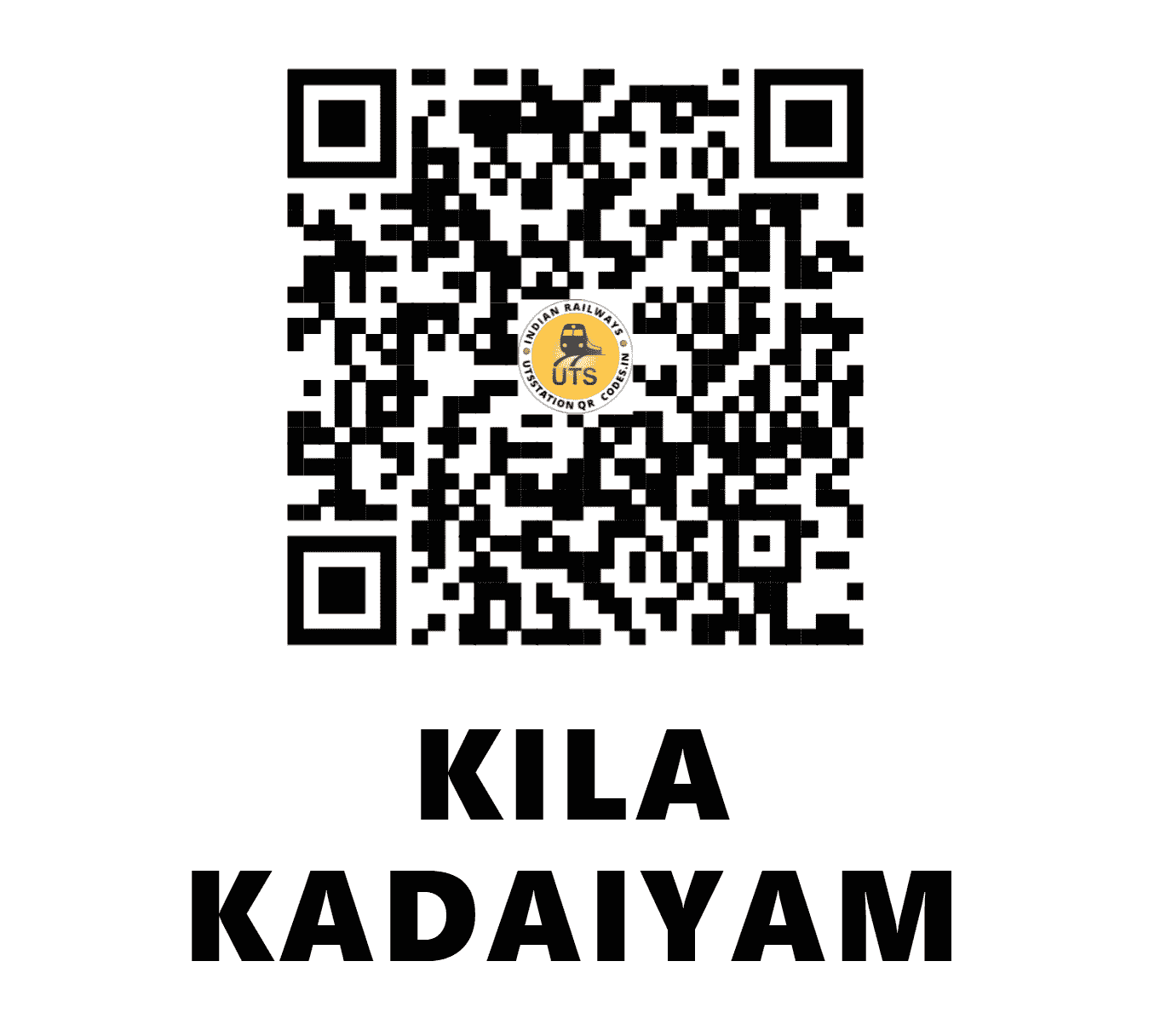 UTS QR Code for KILA KADAIYAM - KKY (SR - TAMIL NADU)